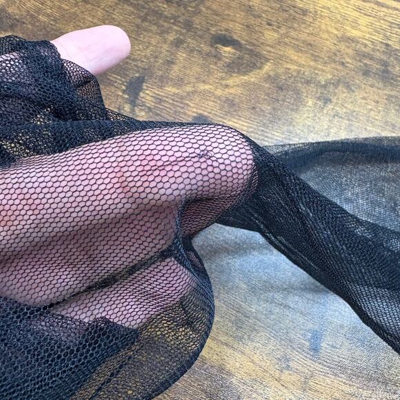 Beaded Fringe Mesh Cardigan Sheer Boho Whimsigoth Goth Witchy Party Cocktail - Picture 5 of 14